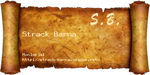 Strack Barna névjegykártya